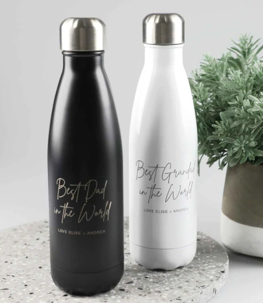 Jumbo Stainless Steel Water Bottle, 750mL - Black