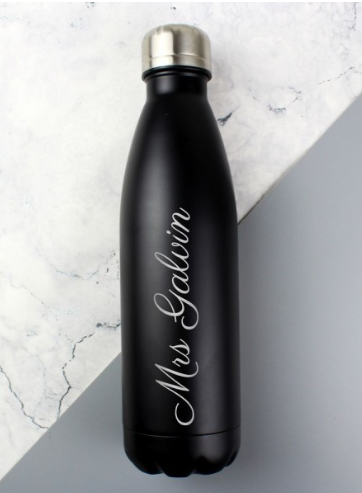 Jumbo Stainless Steel Water Bottle, 750mL - Black