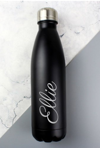 Jumbo Stainless Steel Water Bottle, 750mL - Black