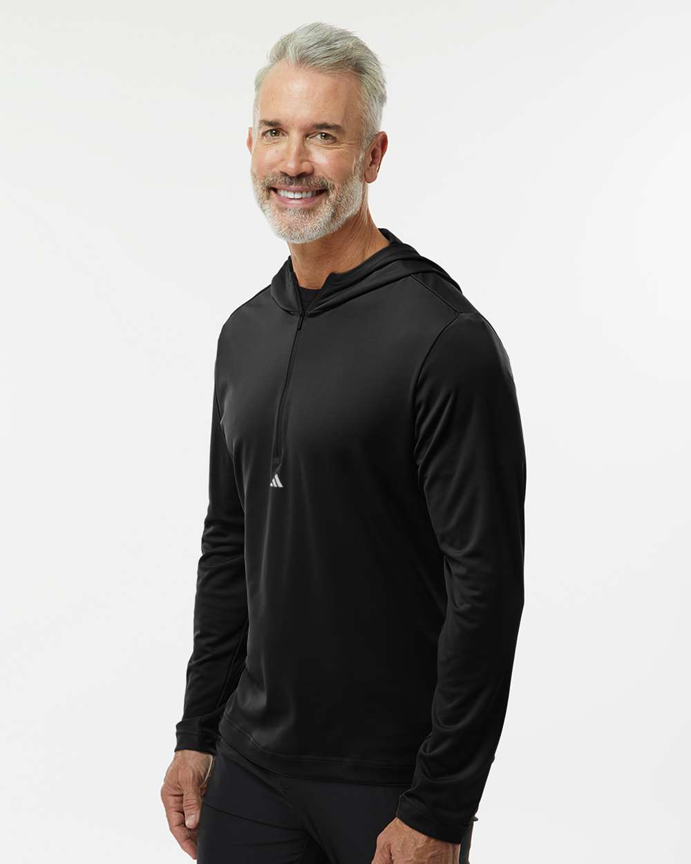 Men's Lightweight Quarter-Zip Hooded Pullover - A596 - PRINTED