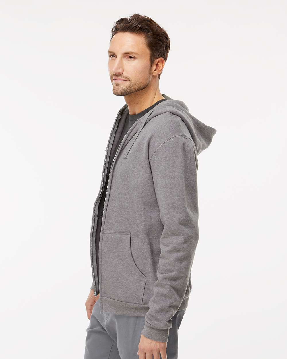 M&O - Sweat à capuche zippé unisexe en polaire - 3331 - IMPRIMÉ