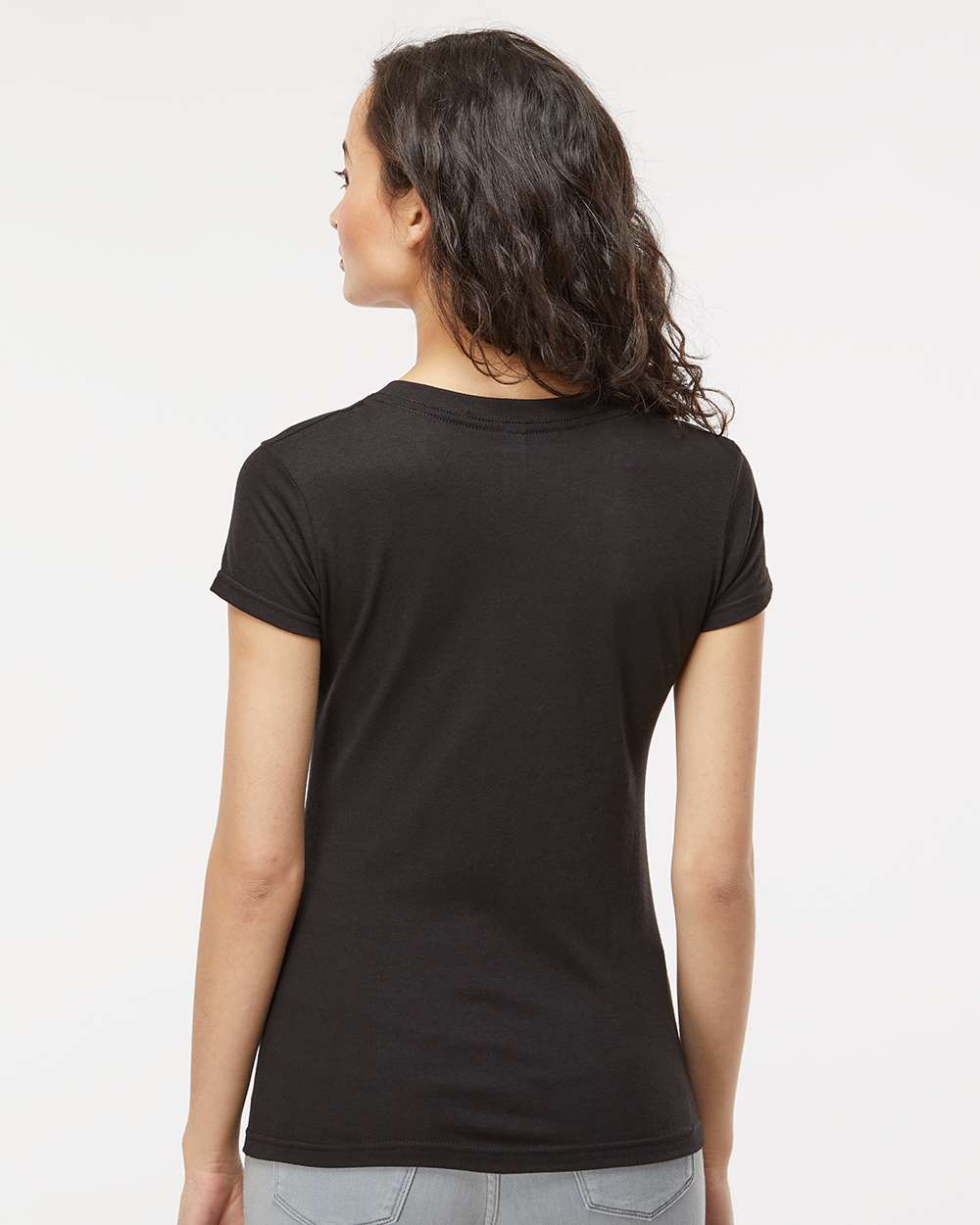 M&O - Women's Deluxe Blend V-Neck T-Shirt - 3542 - PRINTED