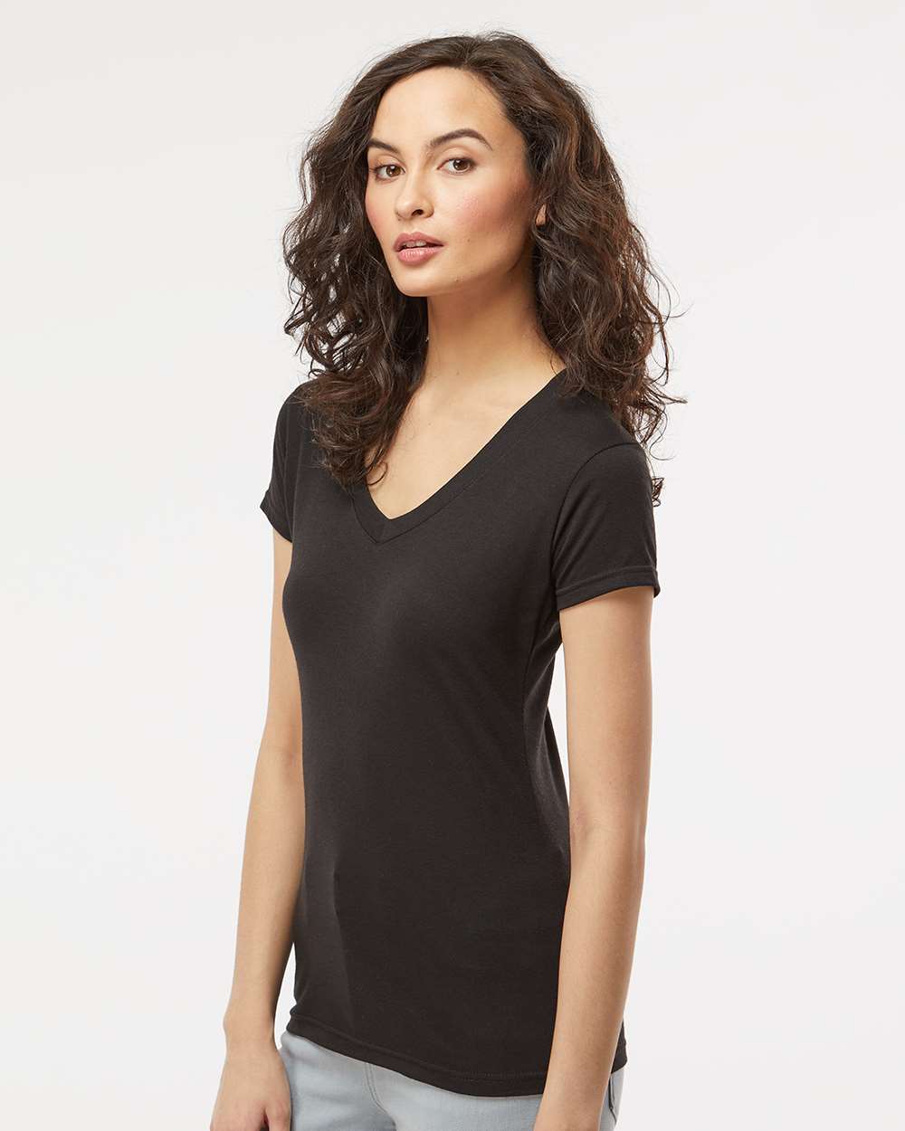 M&O - Women's Deluxe Blend V-Neck T-Shirt - 3542 - PRINTED
