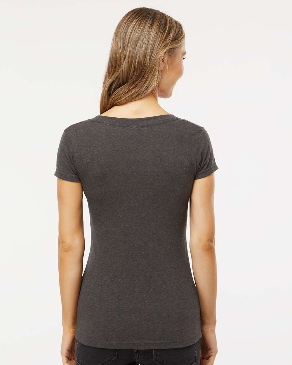 M&O - Women's Deluxe Blend V-Neck T-Shirt - 3542 - PRINTED