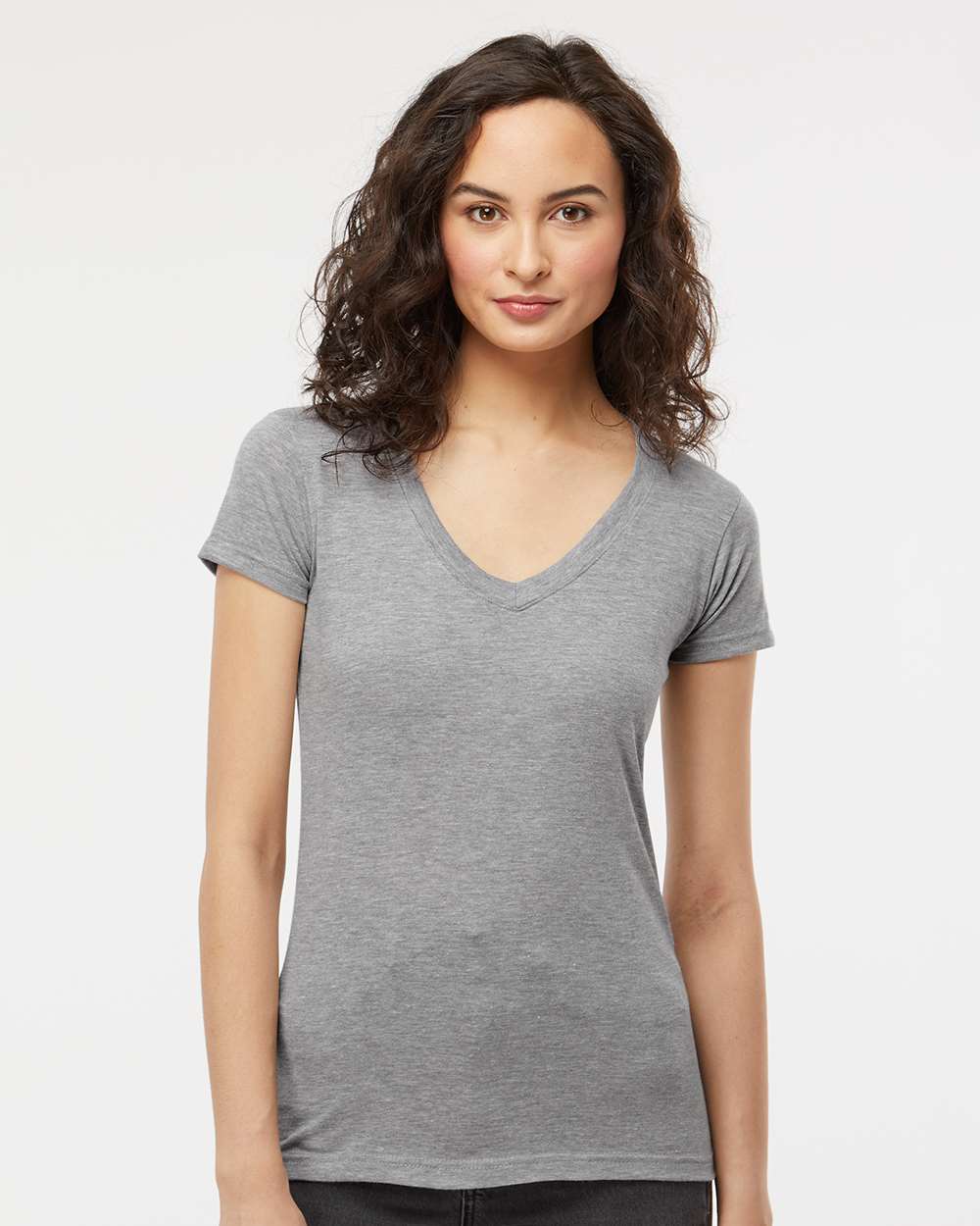M&O - Women's Deluxe Blend V-Neck T-Shirt - 3542 - PRINTED