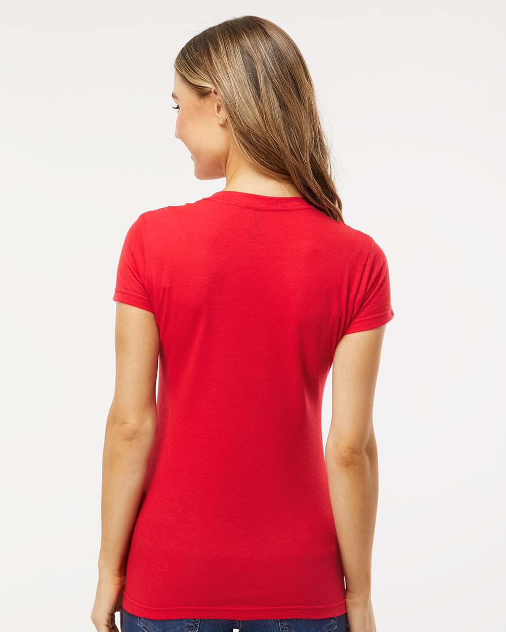M&O - Women's Deluxe Blend V-Neck T-Shirt - 3542 - PRINTED