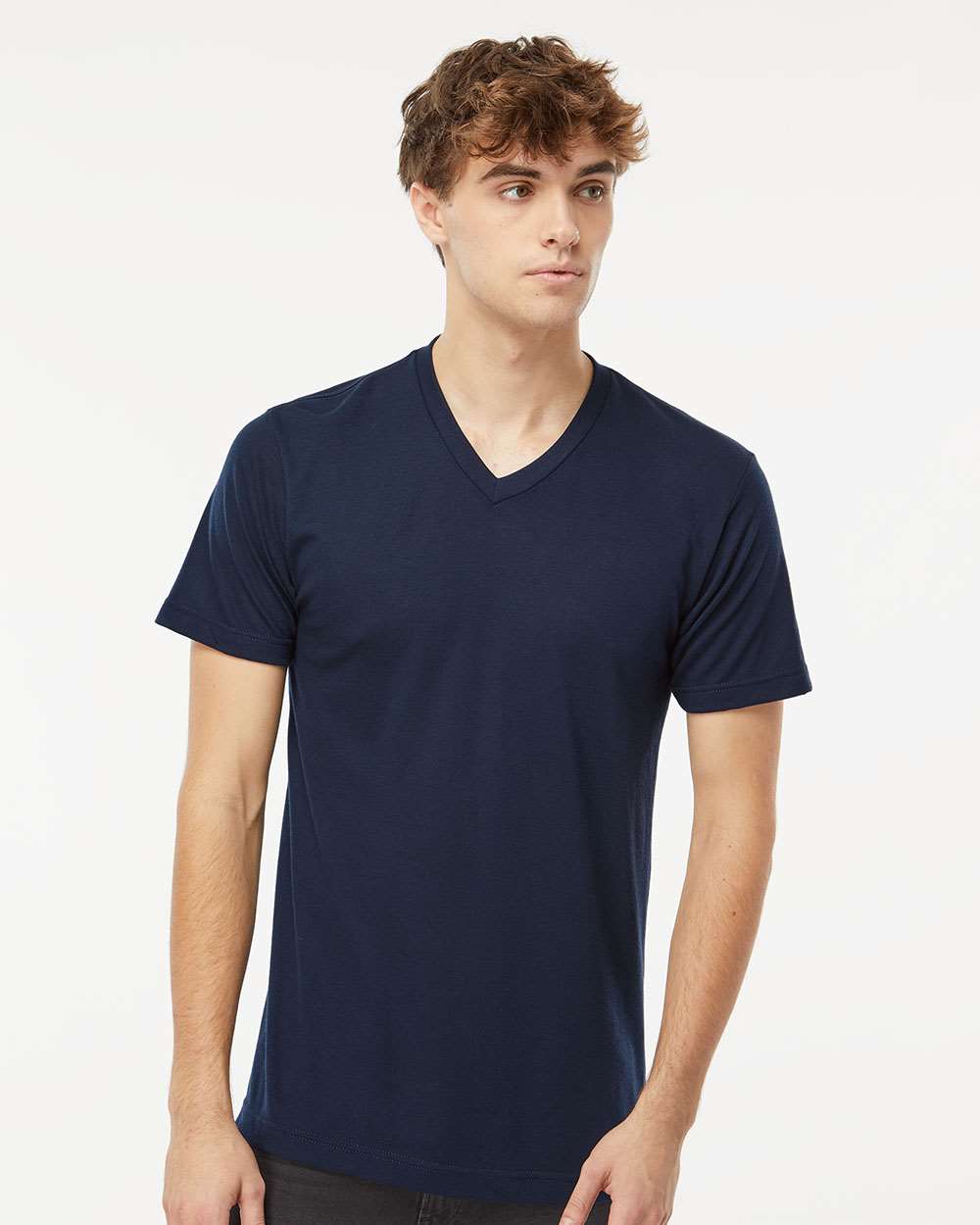 M&O - Deluxe Blend V-Neck T-Shirt - 3543 - PRINTED