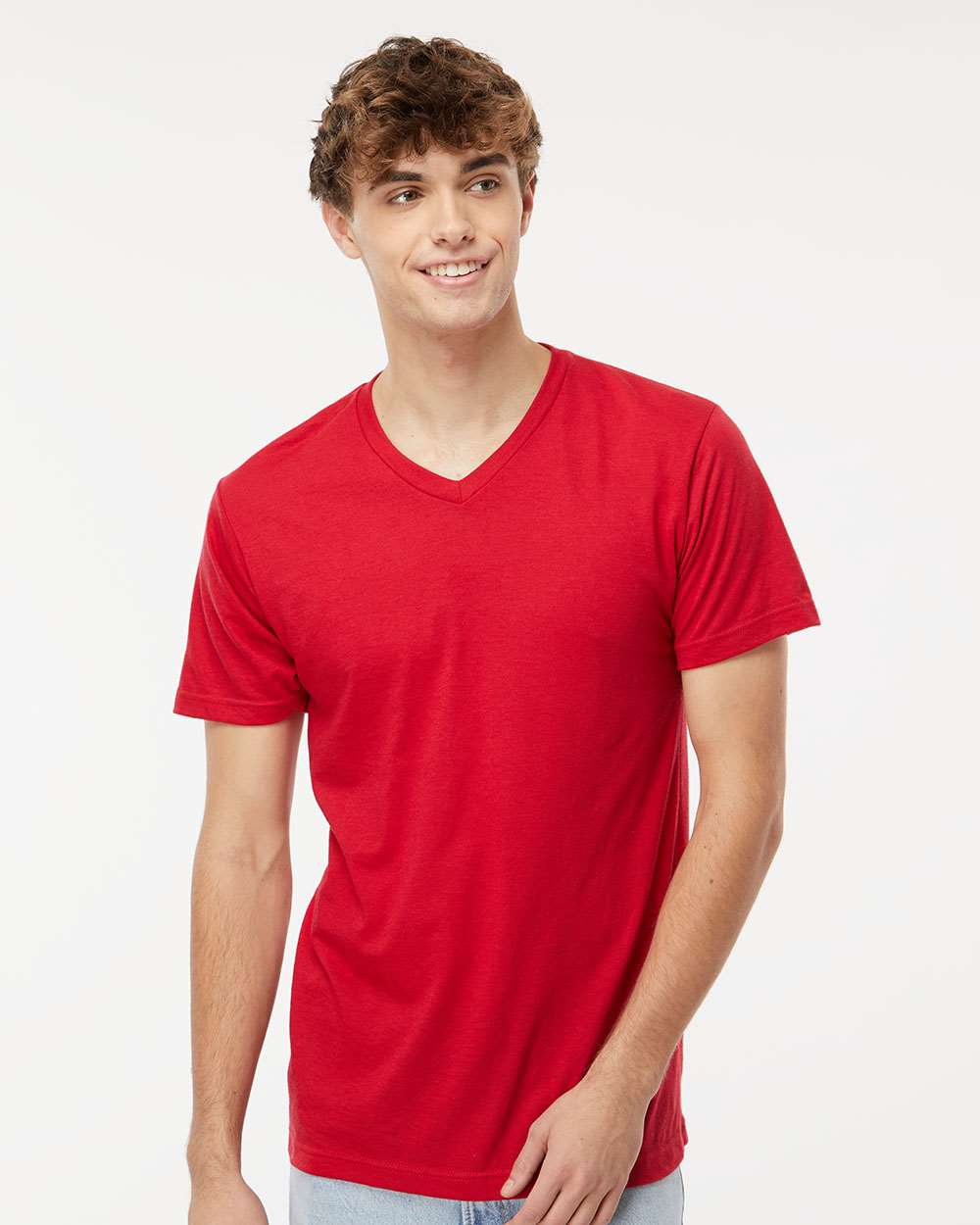 M&O - Deluxe Blend V-Neck T-Shirt - 3543 - PRINTED