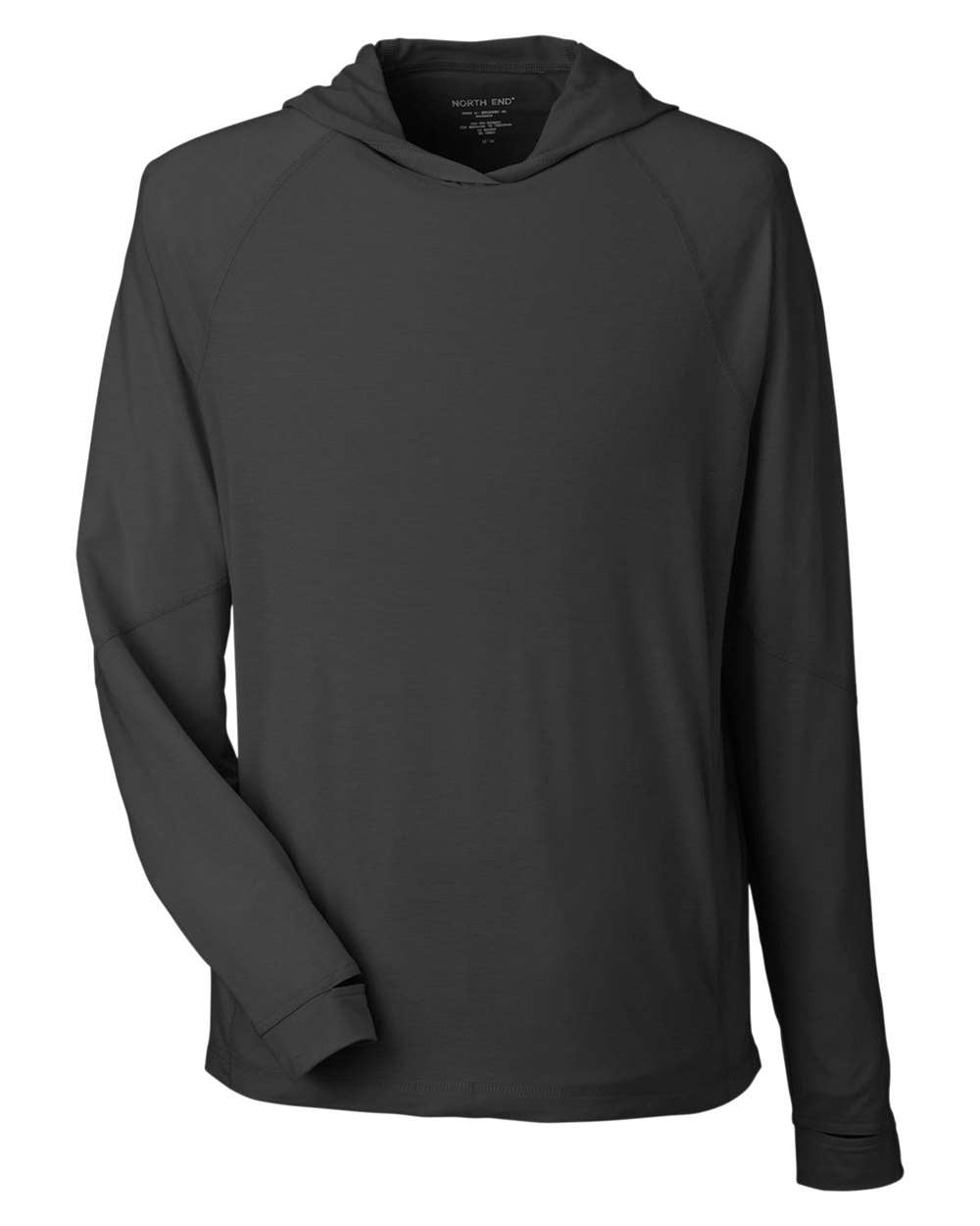 NORTH END Unisex JAQ Stretch Performance Hooded Long Sleeve T-Shirt - NE105 - EMBROIDERED