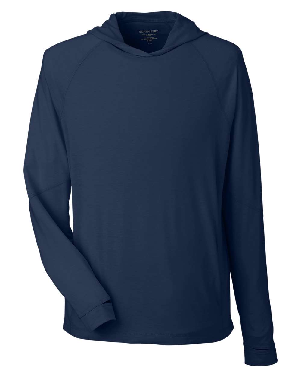 NORTH END Unisex JAQ Stretch Performance Hooded Long Sleeve T-Shirt - NE105 - EMBROIDERED