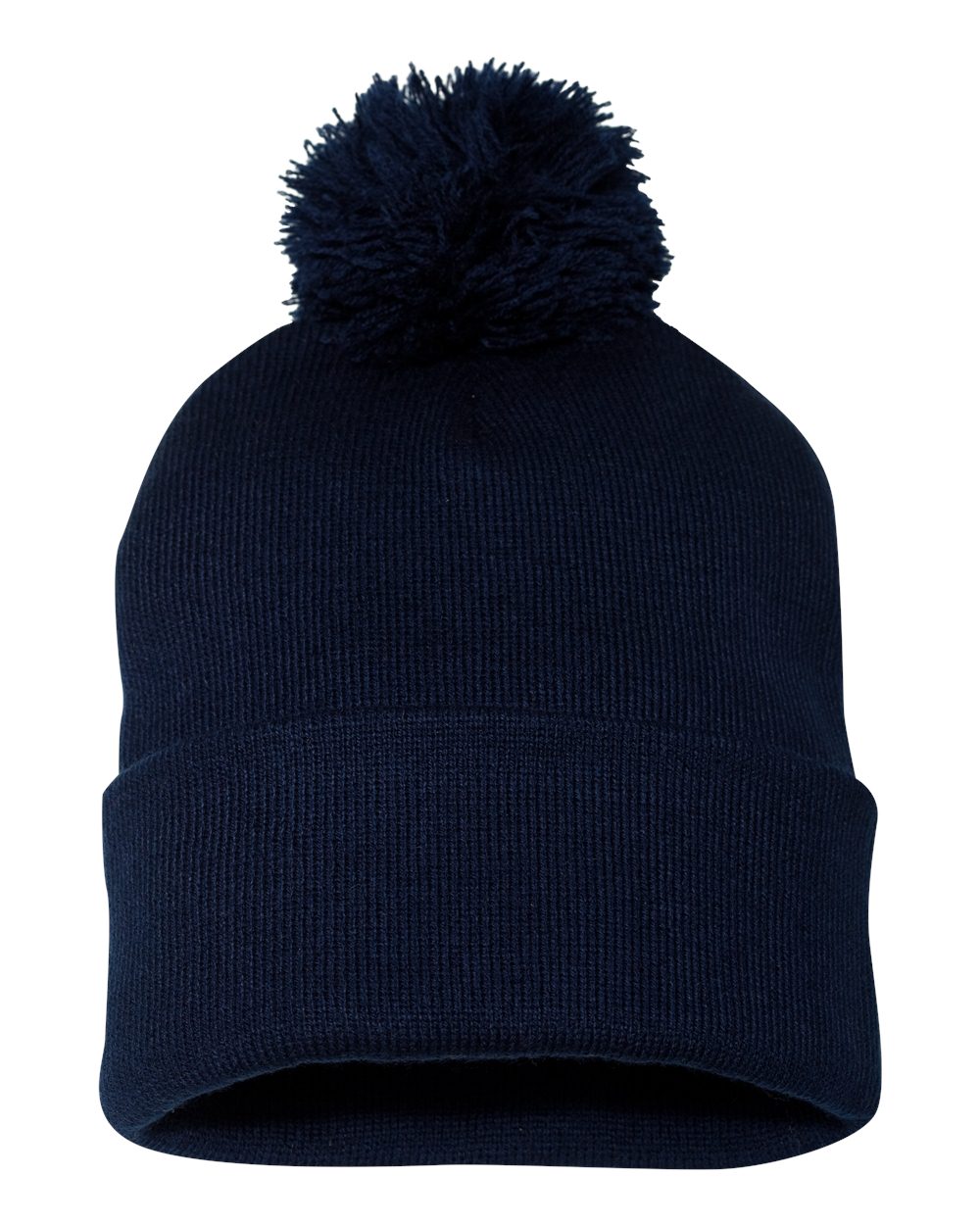 Sportsman - 12" Pom-Pom Cuffed Beanie - SP15 - EMBROIDERY