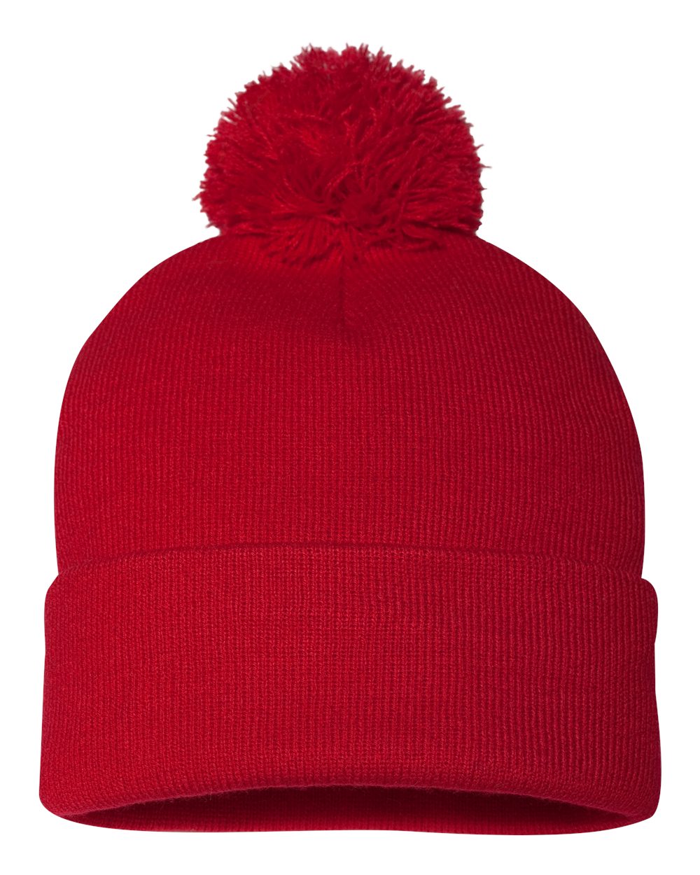 Sportsman - 12" Pom-Pom Cuffed Beanie - SP15 - EMBROIDERY