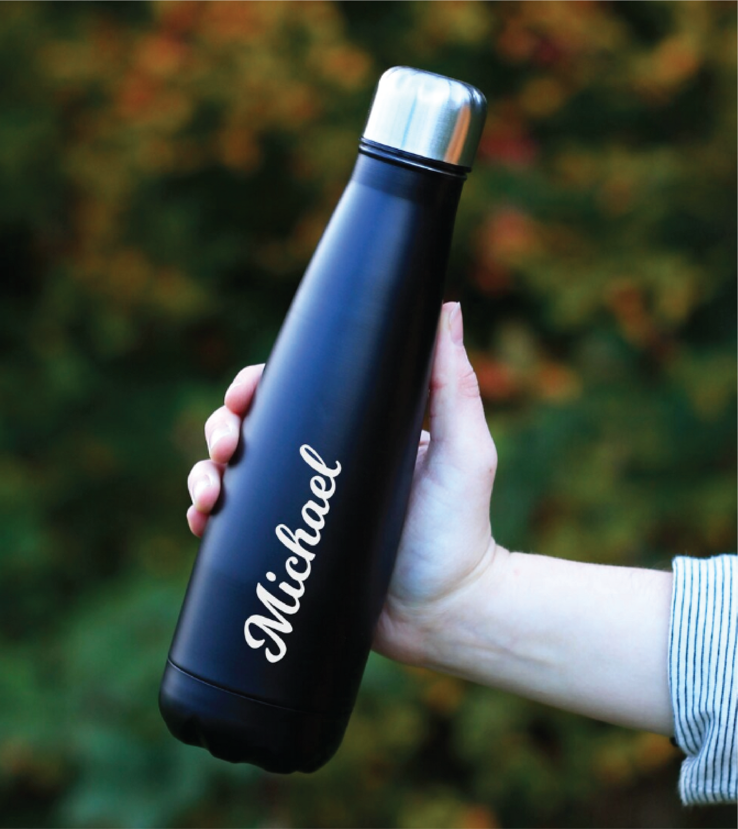 Jumbo Stainless Steel Water Bottle, 750mL - Black