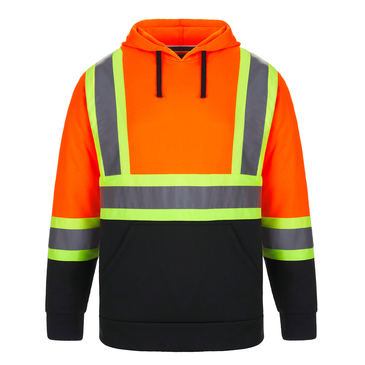 L01375 - Long Haul - Adult Hi-Vis Pullover Hooded Sweatshirt