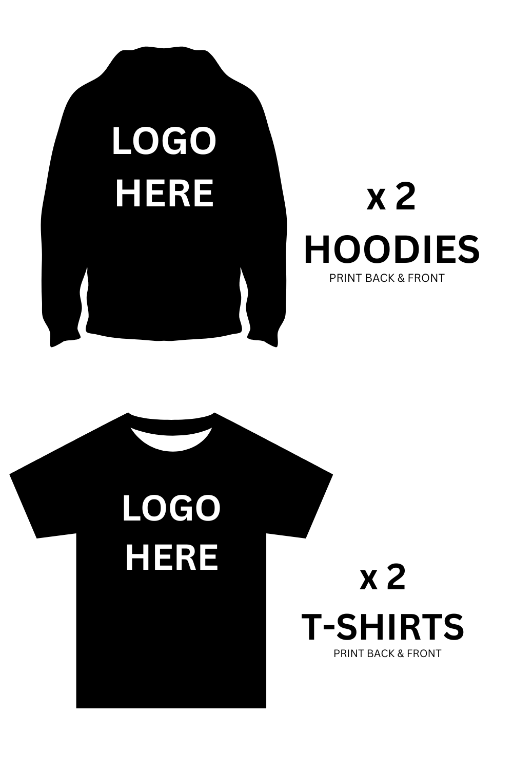 Solo Pro Pack – 2 Custom Hoodies + 2 Custom T-Shirts Bundle $79.99 | Superstitch MTL Canada