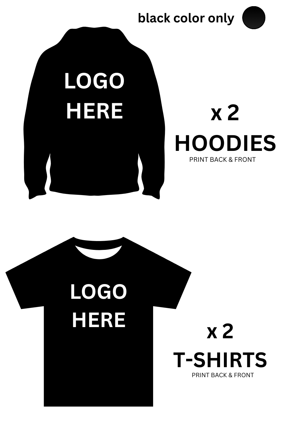 79.99$ for Solo Pro Pack – 2 Custom Hoodies + 2 Custom T-Shirts Bundle | Fast Shipping Canada