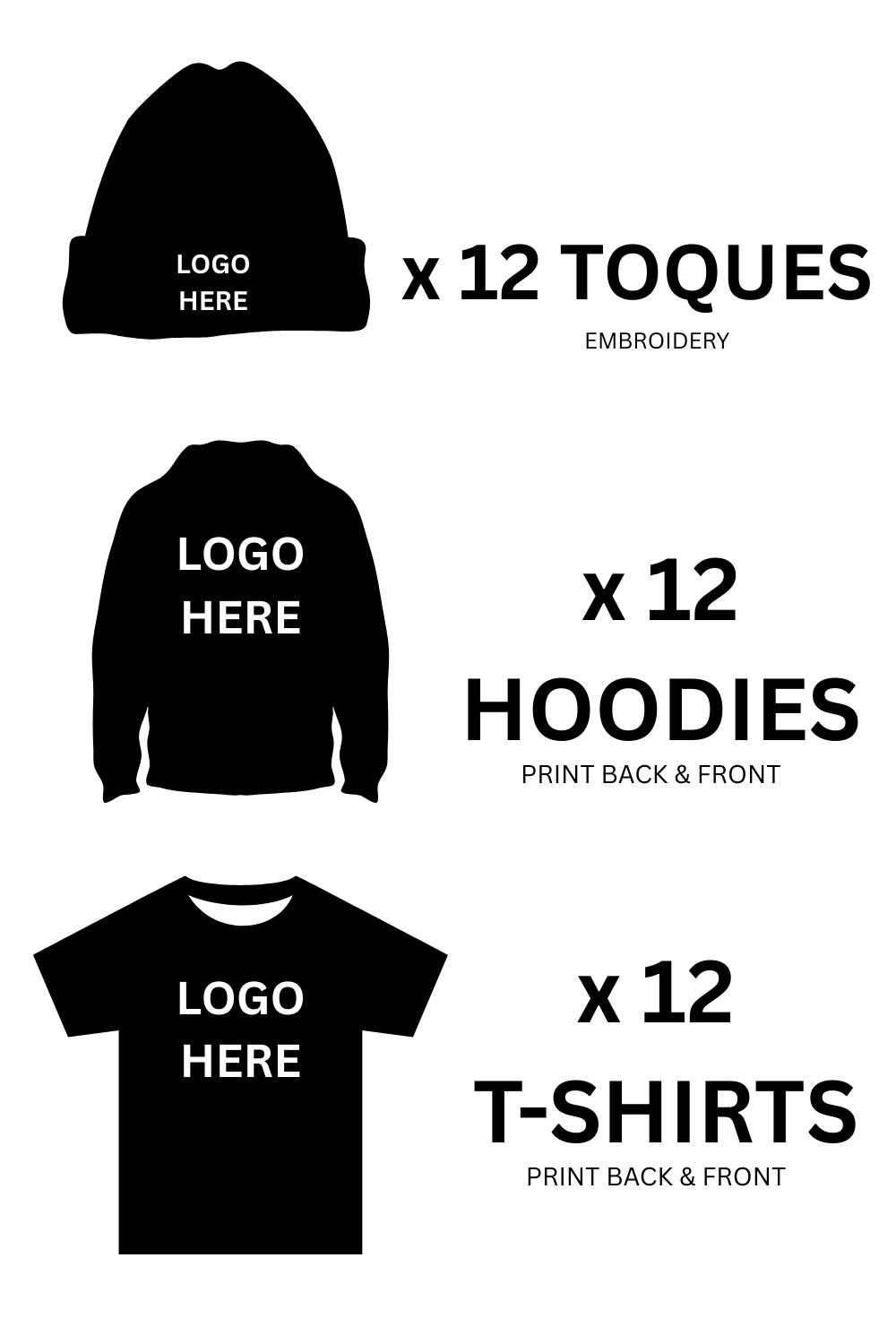 PROMO BUNDLE  36 items Custom Logo  499$