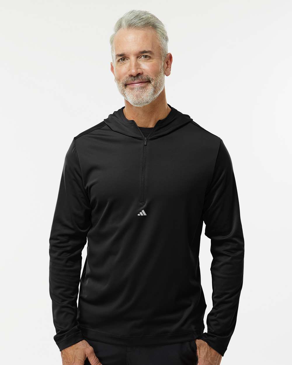 Men's Lightweight Quarter-Zip Hooded Pullover - A596 - PRINTED