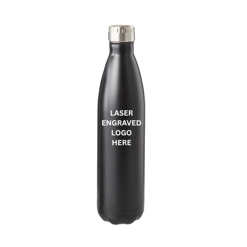 Jumbo Stainless Steel Water Bottle, 750mL - Black