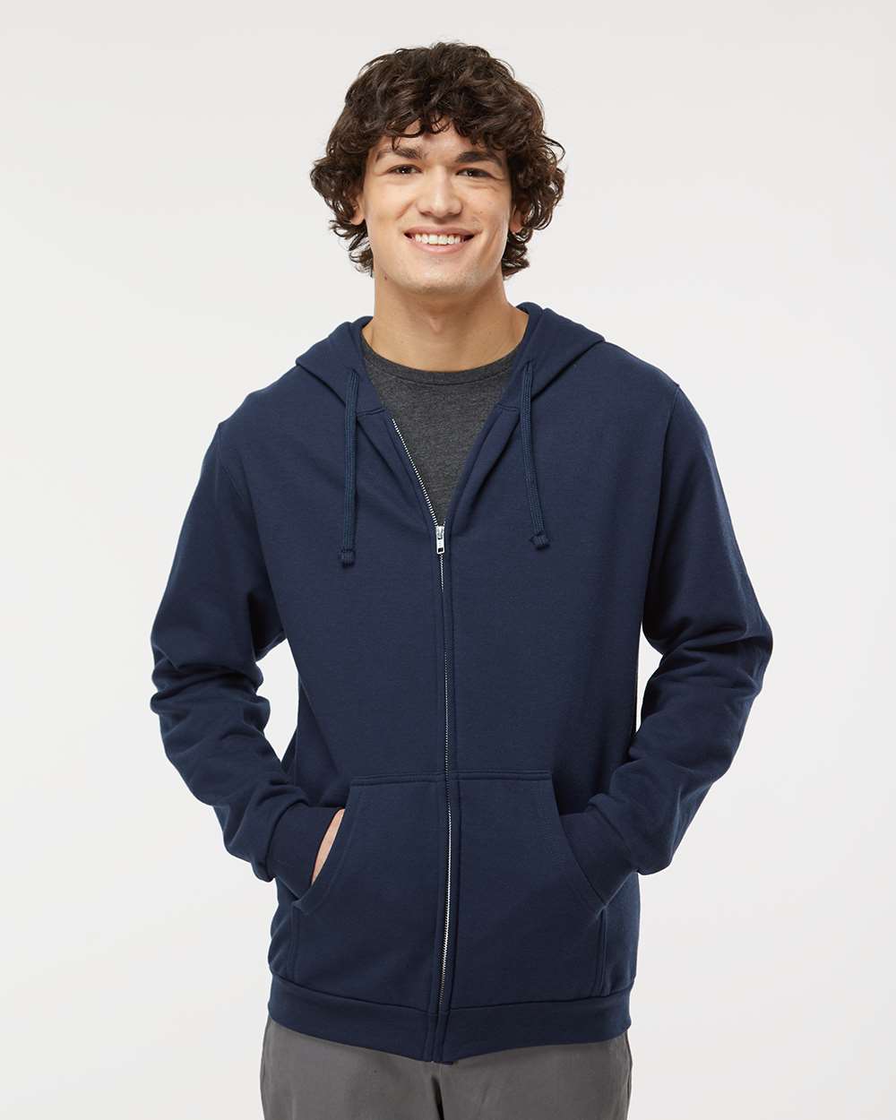 M&amp;O - Sweat à capuche zippé unisexe en polaire - 3331 - IMPRIMÉ