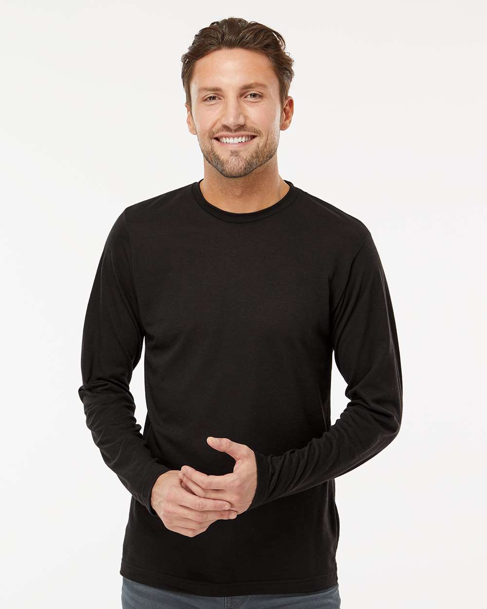 M&O Poly-Blend Long Sleeve T-Shirt - 3520 - PRINTED