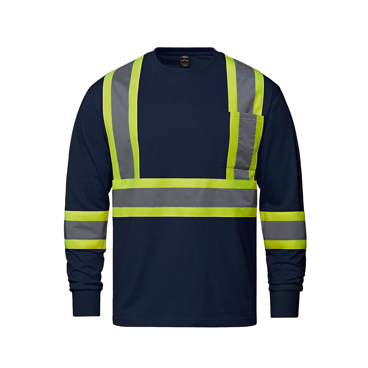 T-SHIRT À MANCHES LONGUES HAUTE VISIBILITÉ EN COTON 