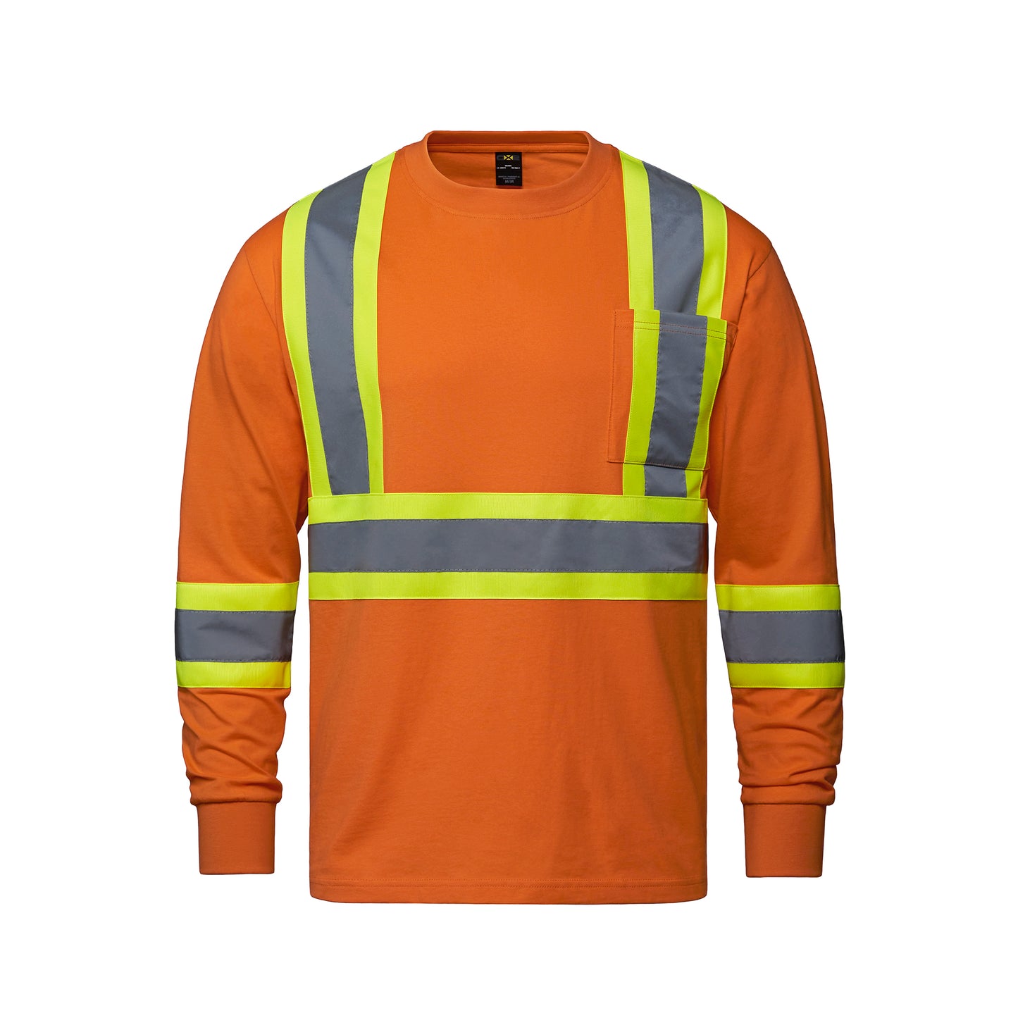 T-SHIRT À MANCHES LONGUES HAUTE VISIBILITÉ EN COTON 