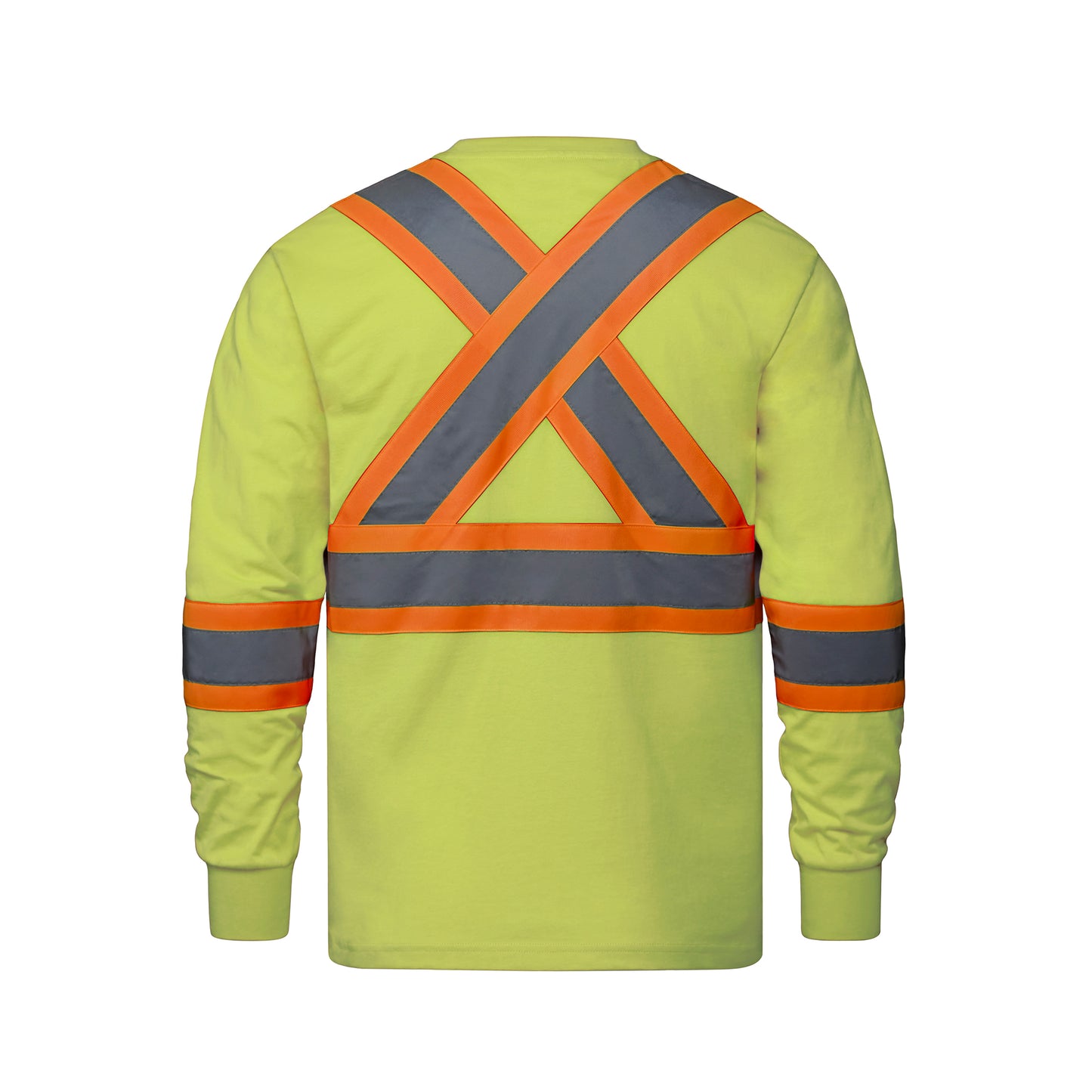 T-SHIRT À MANCHES LONGUES HAUTE VISIBILITÉ EN COTON 