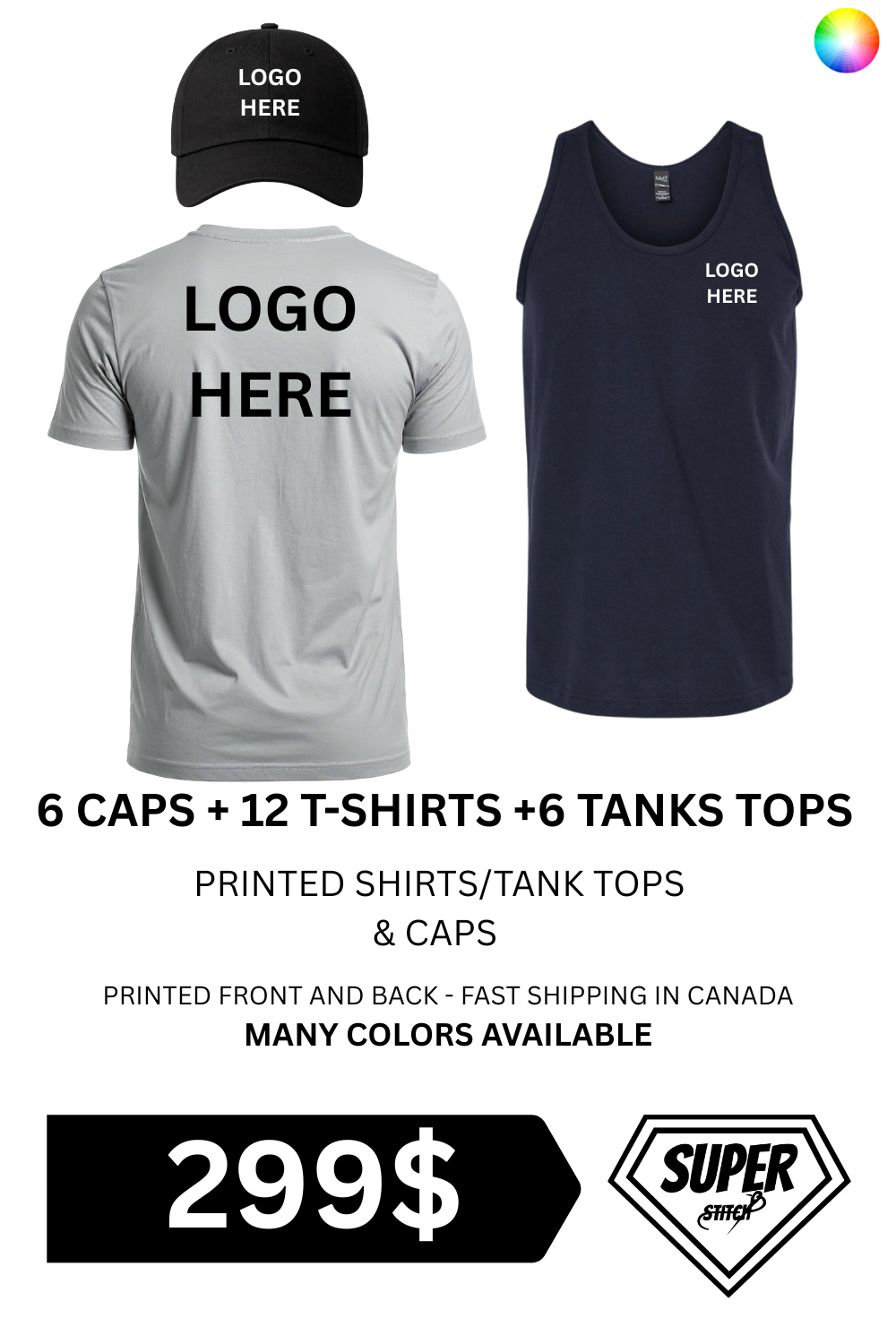 299 $ - Ultimate Summer Package – Bulk Apparel Printing Deal | Fast Shipping Canada