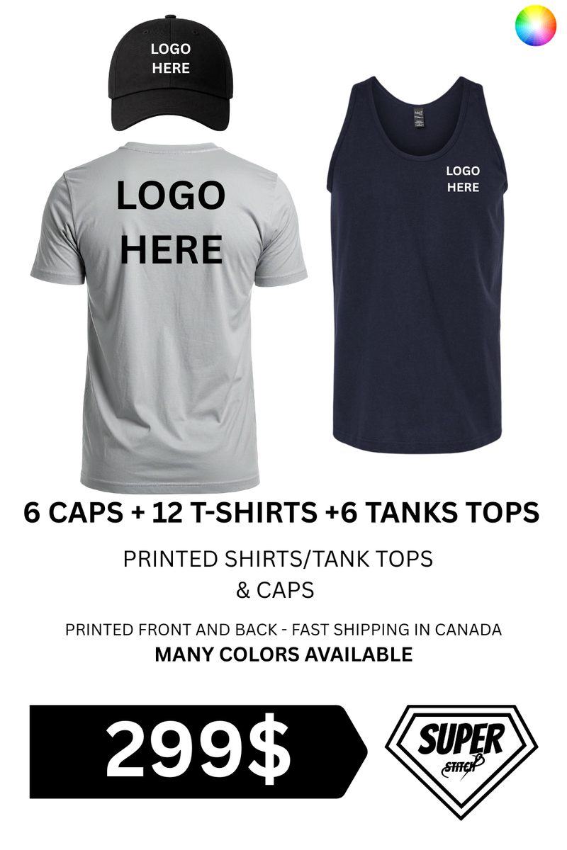 299 $ - Ultimate Summer Package – Bulk Apparel Printing Deal | Fast Shipping Canada