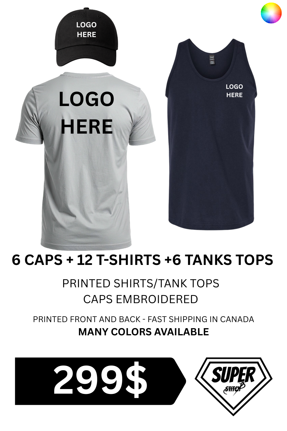 299 $ - Ultimate Summer Package – Bulk Apparel Printing Deal | Fast Shipping Canada