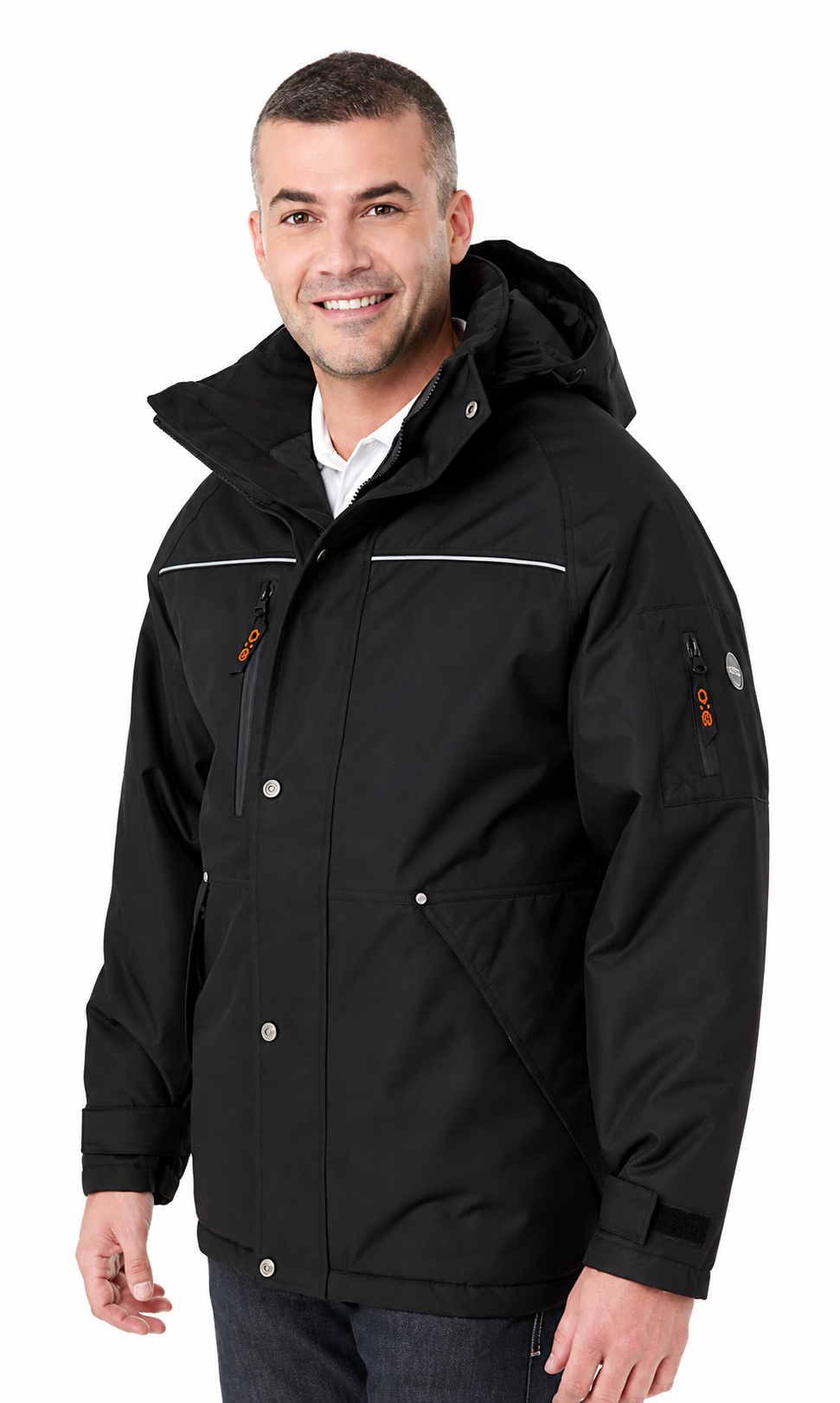 L01100 - Defender - Parka Isolé Robuste avec Capuchon Amovible pour Adulte