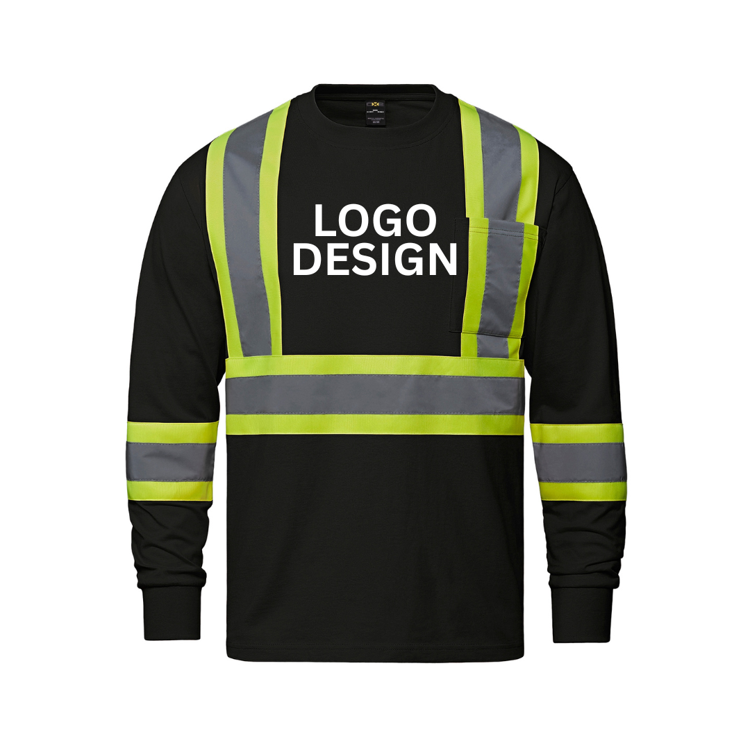T-SHIRT À MANCHES LONGUES HAUTE VISIBILITÉ EN COTON 